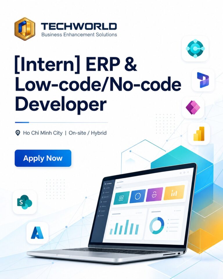 [Intern] ERP & Low-code/No-code Developer tại Ho Chi Minh City | Techworld Solutions Australia